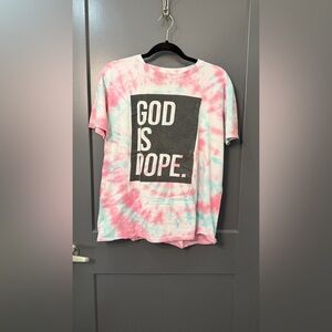 God Is Dope Tie-Dye T-Shirt